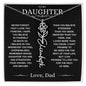 Never Forget That I Love You, Love Dad, Flower Name Necklace
