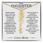 Never Forget That I Love You! Love, Mom Flower Name Necklace