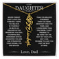 Never Forget That I Love You, Love Dad, Flower Name Necklace