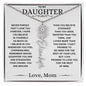 Never Forget That I Love You! Love, Mom Flower Name Necklace