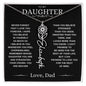 Never Forget That I Love You, Love Dad, Flower Name Necklace