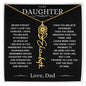 Never Forget That I Love You, Love Dad, Flower Name Necklace