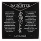Never Forget That I Love You, Love Dad, Flower Name Necklace