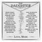 Never Forget That I Love You! Love, Mom Flower Name Necklace