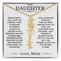 Never Forget That I Love You! Love, Mom Flower Name Necklace