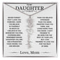Never Forget That I Love You! Love, Mom Flower Name Necklace