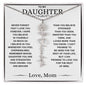 Never Forget That I Love You! Love, Mom Flower Name Necklace