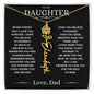 Never Forget That I Love You, Love Dad, Flower Name Necklace