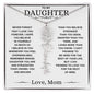 Never Forget That I Love You! Love, Mom Flower Name Necklace