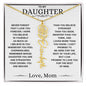 Never Forget That I Love You! Love, Mom Flower Name Necklace