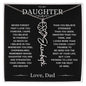 Never Forget That I Love You, Love Dad, Flower Name Necklace