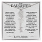 Never Forget That I Love You! Love, Mom Flower Name Necklace