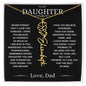 Never Forget That I Love You, Love Dad, Flower Name Necklace