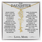 Never Forget That I Love You! Love, Mom Flower Name Necklace