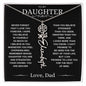 Never Forget That I Love You, Love Dad, Flower Name Necklace