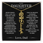 Never Forget That I Love You, Love Dad, Flower Name Necklace