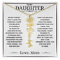 Never Forget That I Love You! Love, Mom Flower Name Necklace