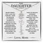 Never Forget That I Love You! Love, Mom Flower Name Necklace