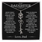 Never Forget That I Love You, Love Dad, Flower Name Necklace