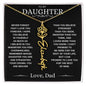 Never Forget That I Love You, Love Dad, Flower Name Necklace