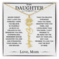 Never Forget That I Love You! Love, Mom Flower Name Necklace