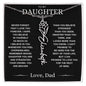 Never Forget That I Love You, Love Dad, Flower Name Necklace