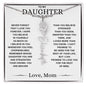 Never Forget That I Love You! Love, Mom Flower Name Necklace