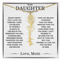 Never Forget That I Love You! Love, Mom Flower Name Necklace