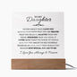 Daughter, Never Forget That I Love You - Acrylic Plaque, Night Light /LED