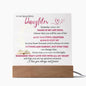 Gift For Daughter " Most Beautiful Chapters". Acrylic Plaque