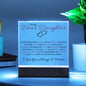 To My Dear Daughter Plaque