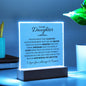 Daughter, Never Forget That I Love You - Acrylic Plaque, Night Light /LED