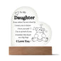Daughter Gift "I Love You" Night Acrylic Plaque