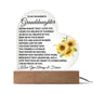 To My Wonderful Granddaughter -I Am So Proud Of You - Acrylic Plaque