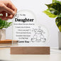 Daughter Gift "I Love You" Night Acrylic Plaque