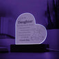 Daughter Gift "I Love You" Night Acrylic Plaque