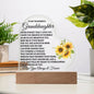To My Wonderful Granddaughter -I Am So Proud Of You - Acrylic Plaque
