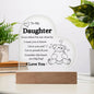 Daughter Gift "I Love You" Night Acrylic Plaque