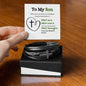 To My Son - Pray On It - Cross Bracelet