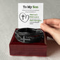 To My Son - Pray On It - Cross Bracelet