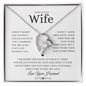 To My Wife – I Married You Because - Forever Love Necklace