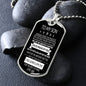 To My Son - Dog Tag Necklace