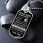 To My Son - Dog Tag