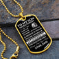 To My Son - Dog Tag