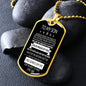 To My Son - Dog Tag Necklace