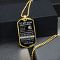 To My Son - Dog Tag