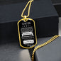 To My Son - Dog Tag Necklace