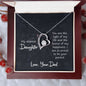 Daughter - You Are The Light Of My LIfe - Love Dad - Forever Love Necklace