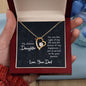 Daughter - You Are The Light Of My LIfe - Love Dad - Forever Love Necklace