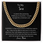 To My Son- Cuban Link Chain